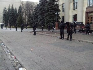 Видео ареста протестующих с харьковской ОГА
