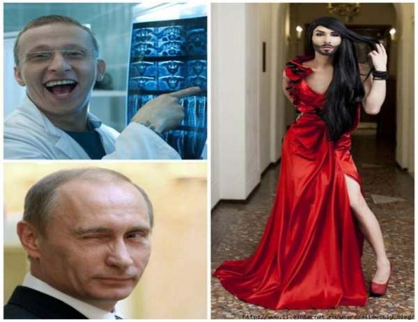 Кончита Вурст и ее тайный покровитель Путин Кончита Вурст и ее тайный покровитель Путин