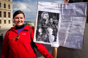 Прага: акция в поддержку России ФОТО ВИДЕО