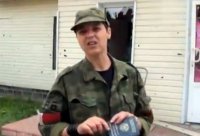 Девушка-доброволец из Беларуси на передовой под Славянском