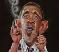 Обама нервно курит