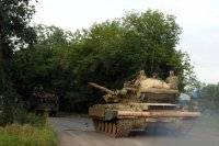 Танки ДНР в боях за Донецк