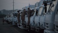 Конвой с гуманитарной помощью Украине из Воронежа едет к Белгороду