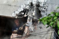 Обстрелы Донецка: пожар в супермаркете, сгорели 9 частных домов