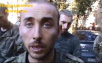 Разбитые мотороловцами и взятые в плен укры "раскаялись" в Донецке.