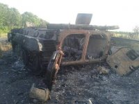 Украинская РСЗО "Град" по ошибке расстреляла колонну национальной гвардии в Волновахском районе