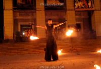 Огненное шоу в Макеевке. В Макеевке сожгли бандеровскую нечисть