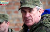 Генерал-Полковник российских вооруженных сил в аэропорту Донецка