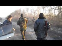 Пьяные "освободители" вылетели в кювет на БМП