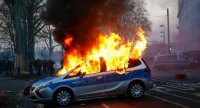 Столкновения между полицией и протестующими во Франкфурте-на-Майне