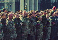 На Майдане провели «Молитву украинского националиста»