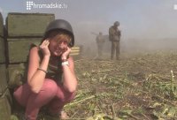 Журналистка HROMADSKE.TV, глумившаяся над обстрелами украинцев, свободно работает под Киевом