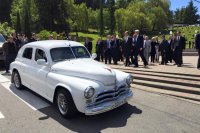 Сергей Лавров прибыл на встречу с Джоном Керри на «Победе» белого цвета