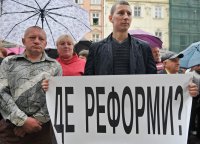 Новый митинг в Киеве. Украинцы протестуют.