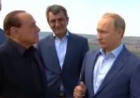Путин встретился с Берлускони в Крыму у памятника сардинским солдатам