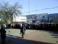 В Херсоне — первый массовый митинг против участников блокады Крыма