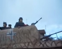 На западной "Украине" отпраздновали народный праздник с немецким танком и фашистами