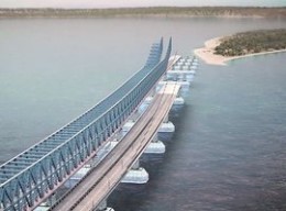 Пока свидомые скачут, крымский мост вовсю фигачат. Технические мосты уже построены