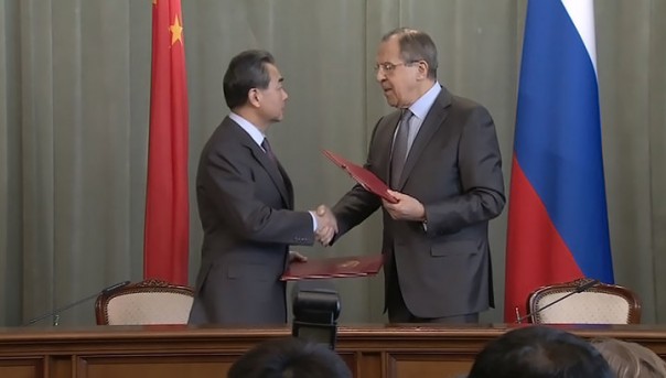 Пресс-конференция глав МИД России и Китая по итогам встречи в Москве