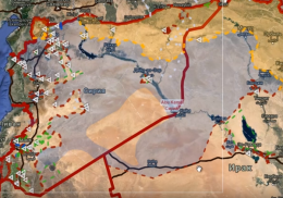 Видеообзор карты боевых действий в Сирии и Ираке от 02.01.2017г