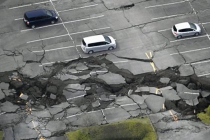 Последствия сильнейшего землетрясения в Японии сняли с помощью дрона