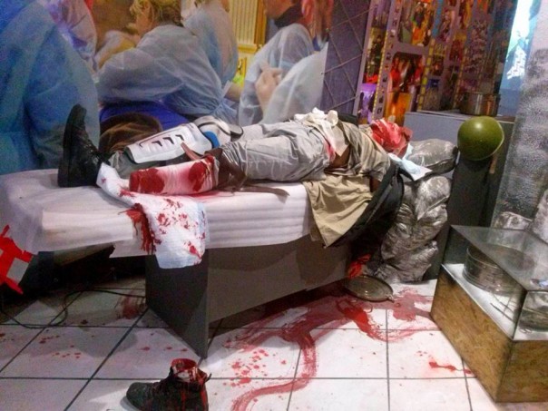 В Ивано-Франковском «музее небесной сотни» показывают окровавленный муляж человека с оторванными конечностями