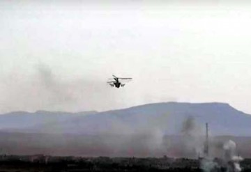 Вертолет Ка-52 атакует позиции боевиков ИГ в Сирии