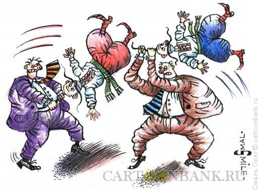 Жители Украины подрались с бойцами «Правого сектора» в Черкасской области