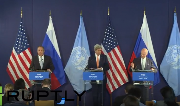 Пресс-конференция Лаврова, Керри и де Мистуры по итогам встречи