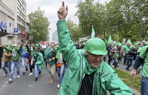 Свыше 60 тысяч человек приняли участие в акции протеста в Брюсселе Свыше 60 тысяч человек приняли участие в акции протеста в Брюсселе