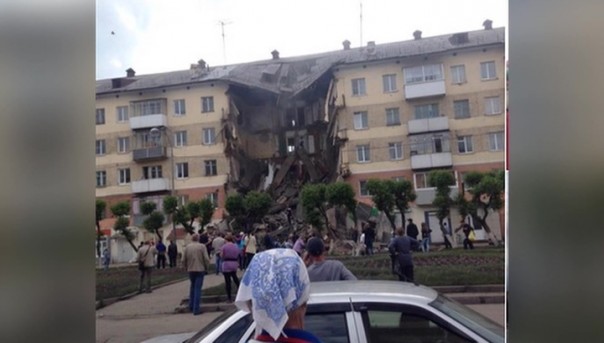 В Кузбассе обрушился подъезд пятиэтажки