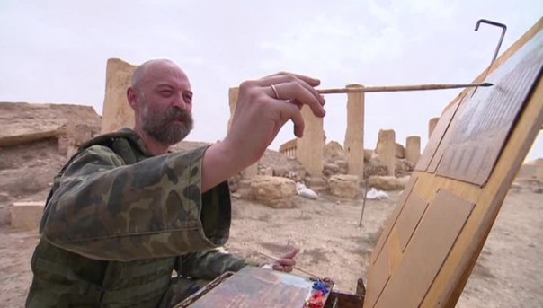 Русские художники прилетели рисовать Пальмиру