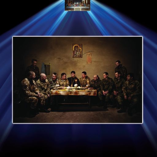 Пародия на "Тайную вечерю" работы потомка карателя Бабьего Яра встречает прилетающих в Борисполь