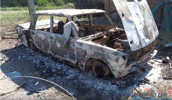 Последствия массированного артиллерийского обстрела Горловки. 10.07.16