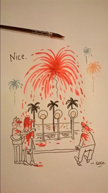 Художница Charlie Hebdo нарисовала карикатуру на теракт в Ницце