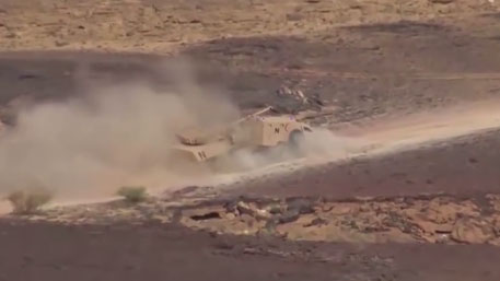 Грузинский броневик развалился на ходу во время боя в Йемене