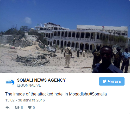 У дворца президента Сомали прогремел взрыв