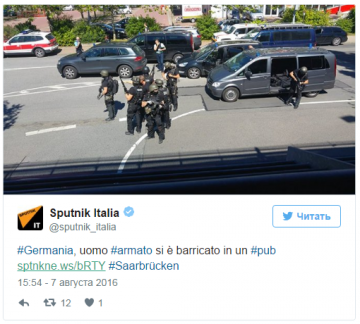 На западе Германии вооруженный мужчина захватил кафе