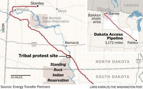 США: Для подавления массовых протестов индейцев привлечена национальная гвардия