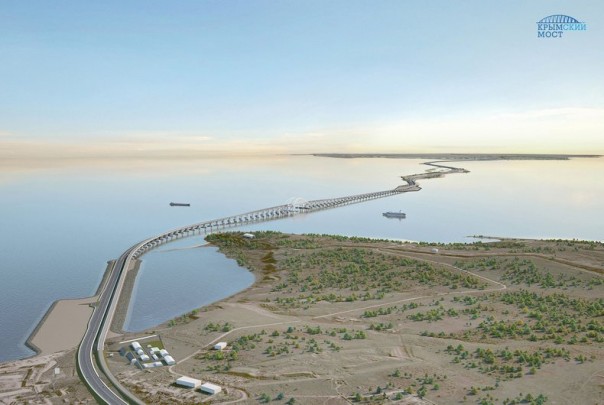 Киностудия "МосТфильм" представляет: Возведена сотая опора Крымского моста! Крымский мост из космоса