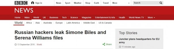 Никто кроме нас: западные СМИ считают американских спортсменок жертвами «русских хакеров» Никто кроме нас: западные СМИ считают американских спортсменок жертвами «русских хакеров»