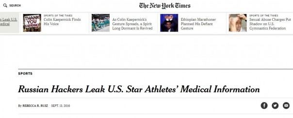 Никто кроме нас: западные СМИ считают американских спортсменок жертвами «русских хакеров» Никто кроме нас: западные СМИ считают американских спортсменок жертвами «русских хакеров»