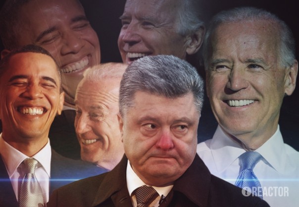 Майданщики высмеяли совместную фотографию Байдена и Порошенко