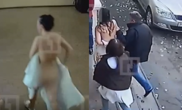 Опубликовано видео: голая девушка бежит за воровкой, укравшей у нее сумочку в бане