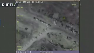 Трансляция выхода боевиков из сирийского Алеппо с беспилотника