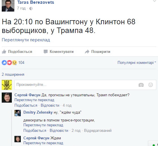 Яка бл… зрада! — украинские соцсети о победе Трампа