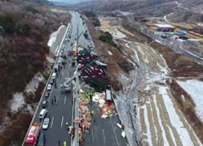 В Китае столкнулись 56 автомобилей