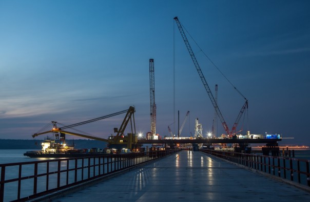 Более 3 тысяч свай Крымского моста погружено в Керченский пролив Более 3 тысяч свай Крымского моста погружено в Керченский пролив