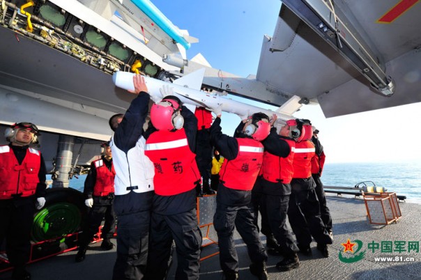 На авианосце "Ляонин" На авианосце "Ляонин"