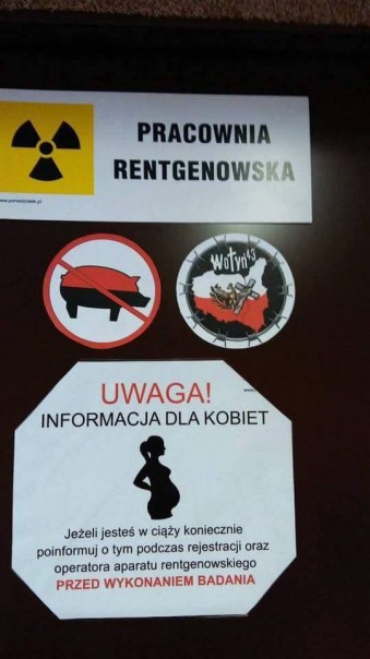 Бандеровским свиньям вход воспрещен! - в польских поликлиниках пополнение предупреждений Бандеровским свиньям вход воспрещен! - в польских поликлиниках пополнение предупреждений